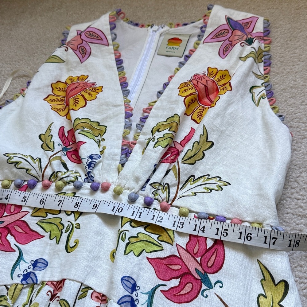 FARM RIO “Floral insects” linen long dress - Picture 7 of 8